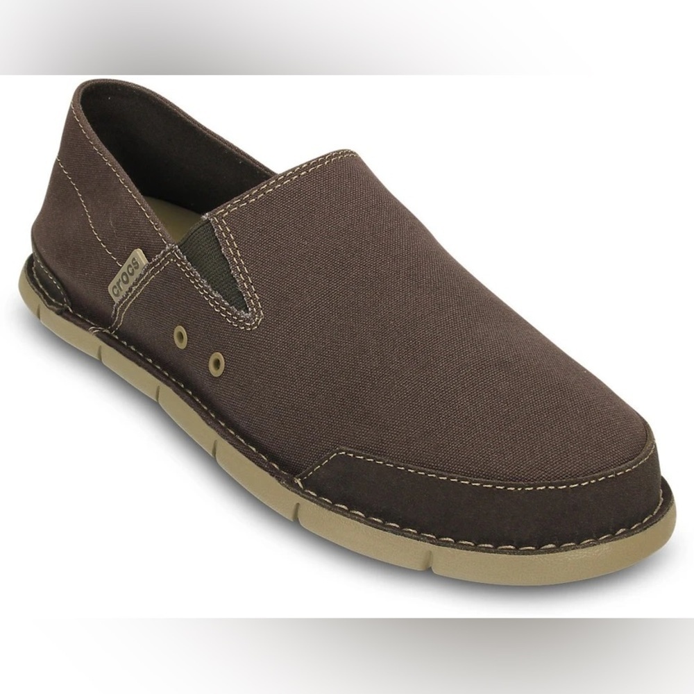 Men's Brown Crocs Slip-On Shoes Size 7/Euro 40